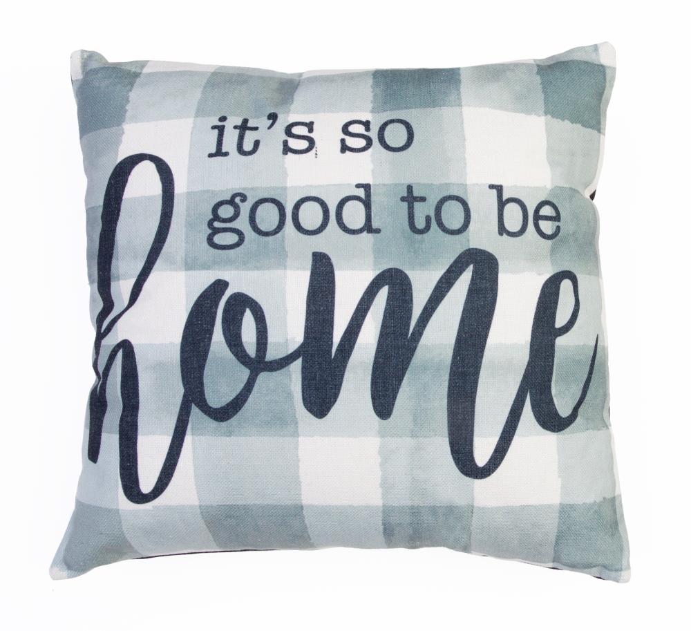 Decor Therapy Thro by Marlo Lorenz 20-in x 20-in Ghost Gray Polyester Blend Faux Linen Indoor Decorative Pillow | TH022261001E