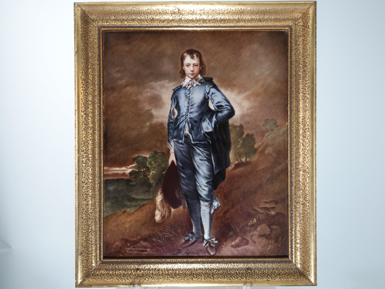 C1920 Rosenthal Porcelain Plaque " The Blue Boy" After Thomas Gainsborough