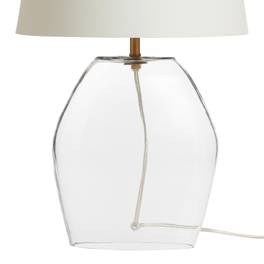Clear Glass Alina Table Lamp Base: Natural - Medium/