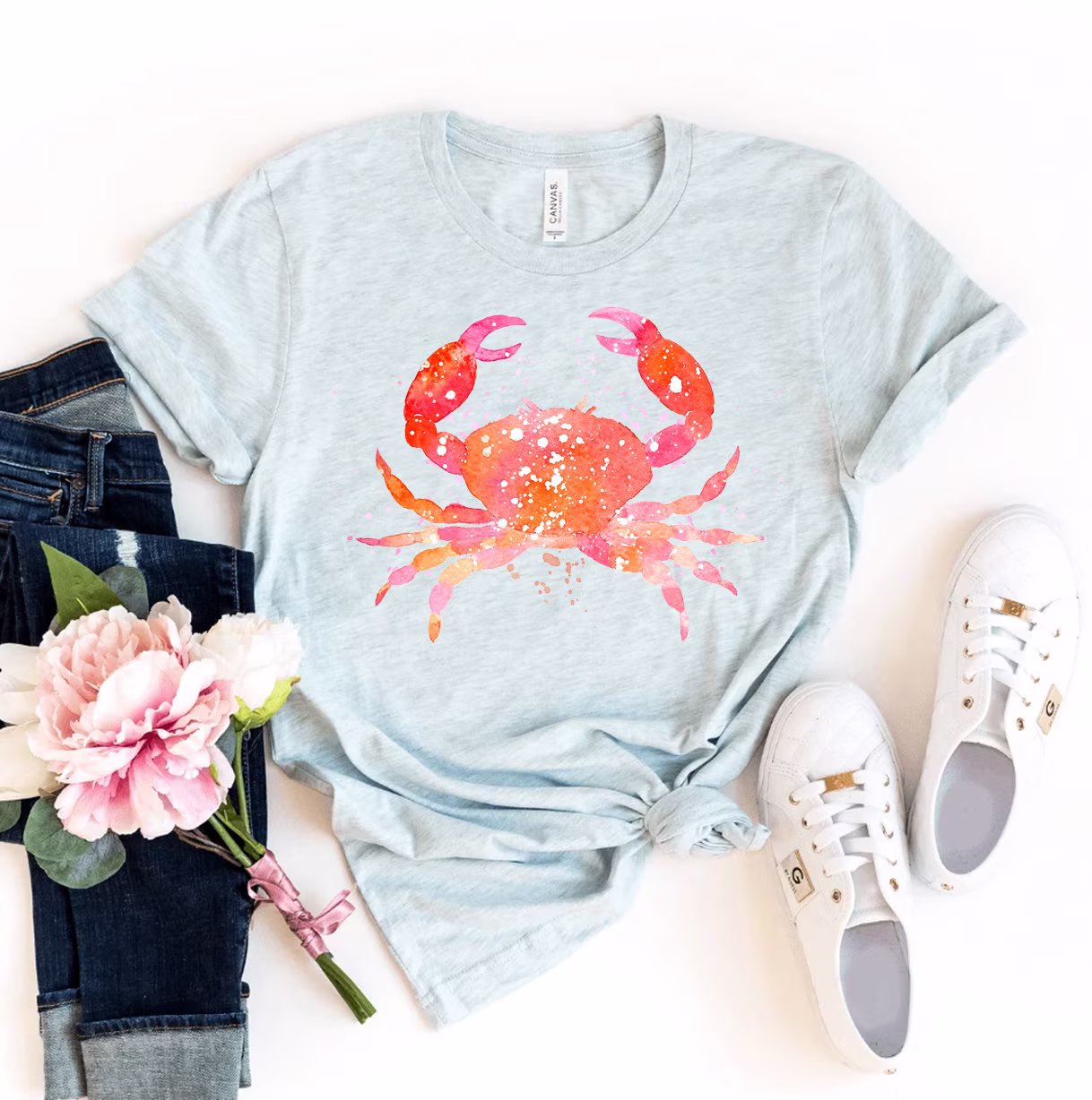 Crab T-Shirt, Beach Shirt, Family Tshirt, Seafood Shirts, Christmas Gifts For Food Lover, Nautical Travel Vacation Shirts