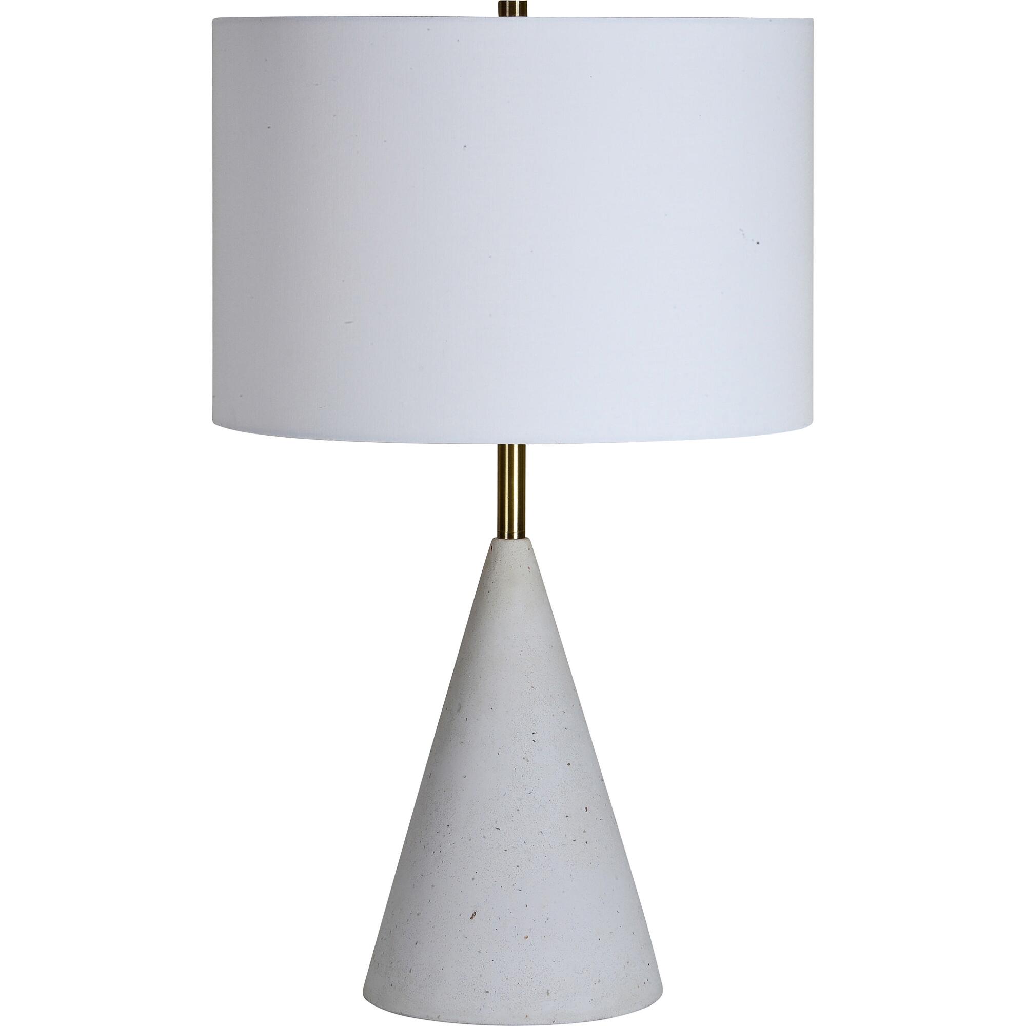 White Terrazzo Cone Jaxon Table Lamp by World Market