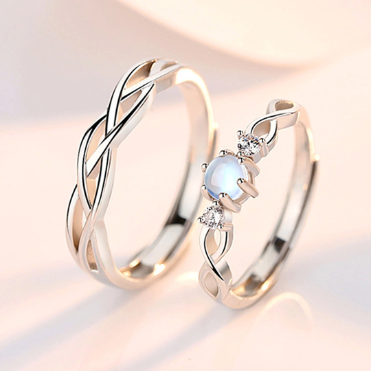 Fashion Rings, Personality Rings, Diamond Rings, Six-Claw Rings, Braided Couple Rings, Pair Rings, Graduation Gift, Gift For Him