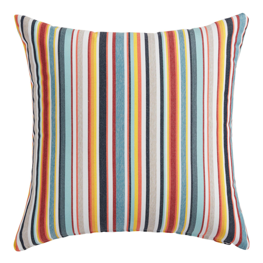Sunbrella Multicolor Stripe Outdoor Patio Throw Pillow - Acrylic - 18" Square by World Market