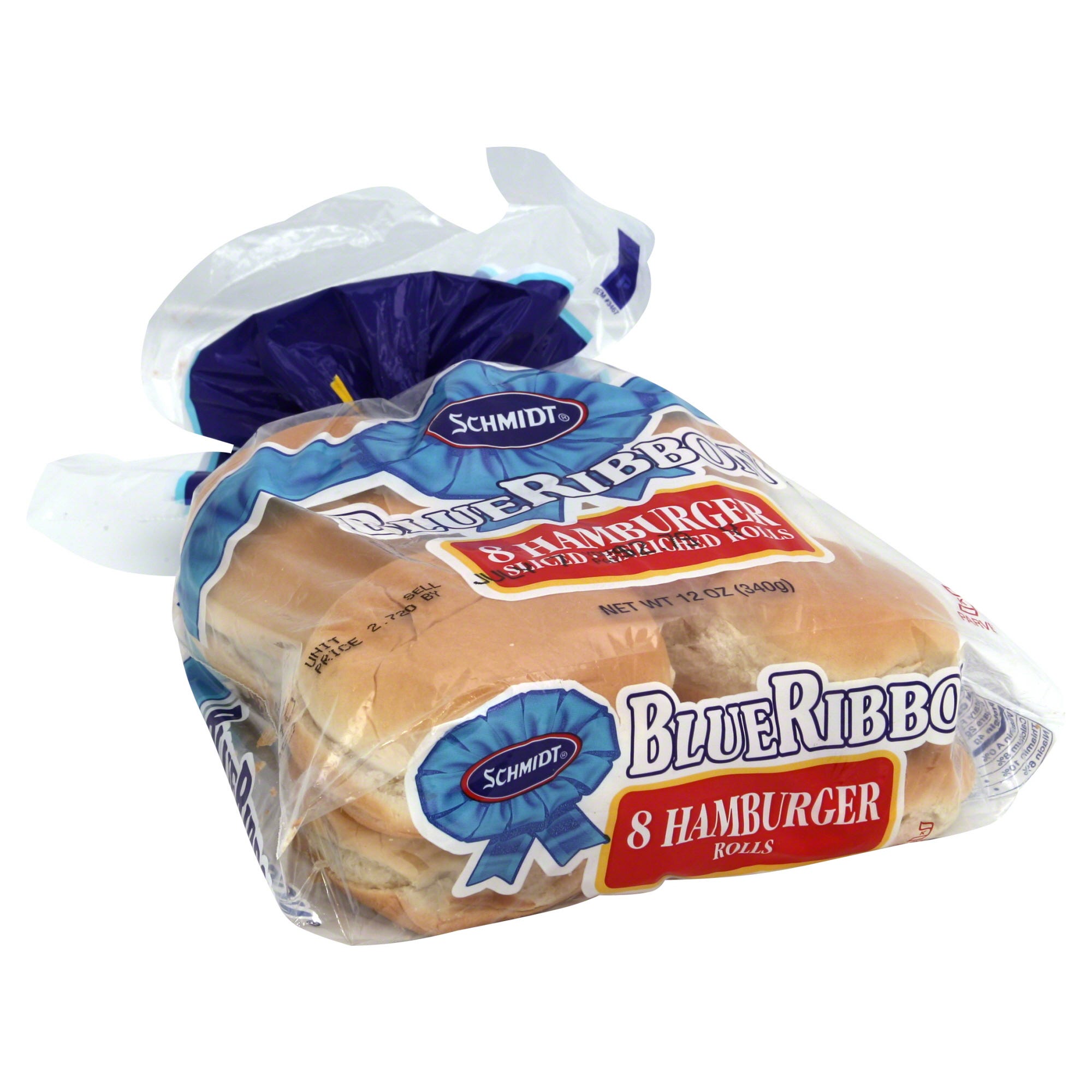Blue Ribbon Hamburger Rolls, Enriched - 8 ct
