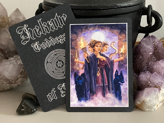 Hekate Altar Card | Aceo Goddess Art Hecate Watercolor