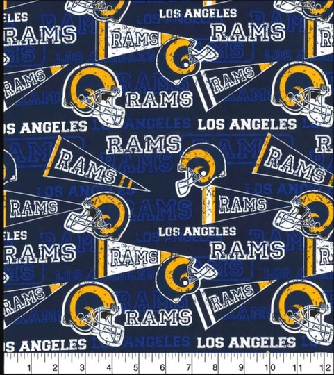 Nfl Los Angeles Rams Cotton Retro Fabric