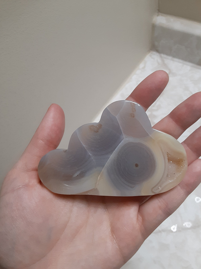 Druzy Agate Crystal Cloud Carving