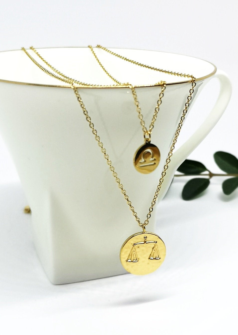 Gold Zodiac Coin Necklace, Sign Pendant Medallion, Astrology Star Celestial Layering Gift Jewelry