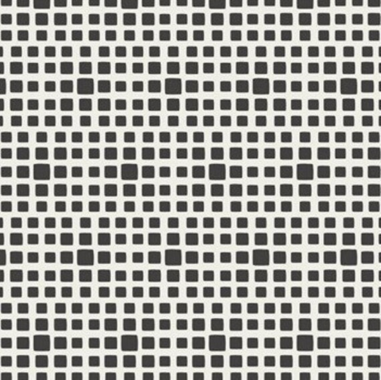 Noir, Black & White Square Fabric, Blender Squared Elements, Art Gallery Fabric