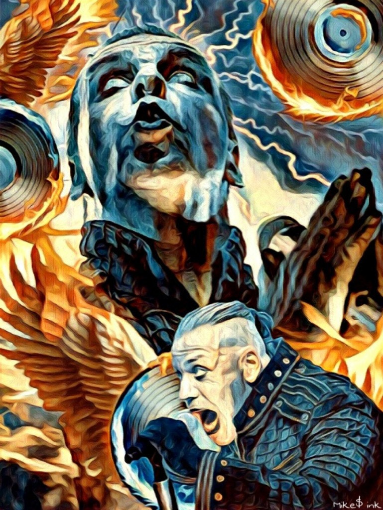 Rammstein, Till Lindemann Inspired Canvas Or Paper Art Print, 1.5 Inch Stretched Rolled Wall Art, Rammstein Artwork, Prints