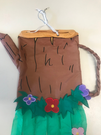 Watering Can & Flowers Spring/Seasonal Gardening Appliquéd Windsock