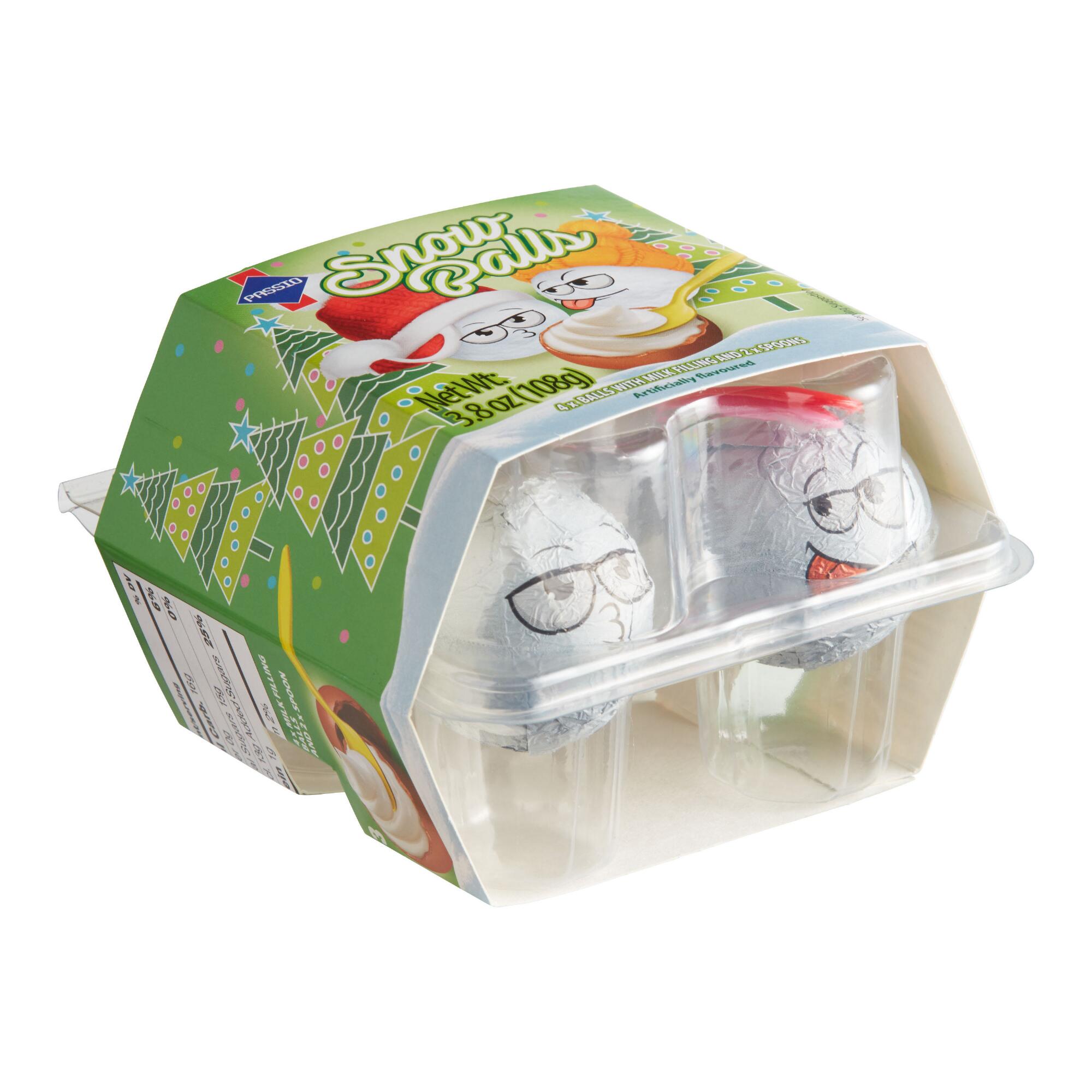 4 Pack Luczniczka Filled Milk Chocolate Snowballs Set Of 2 by World Market