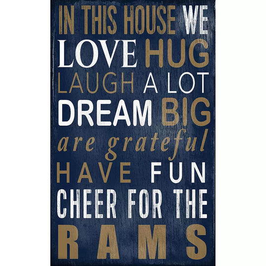 St. Louis Rams In This House Wall Art, Multicolor