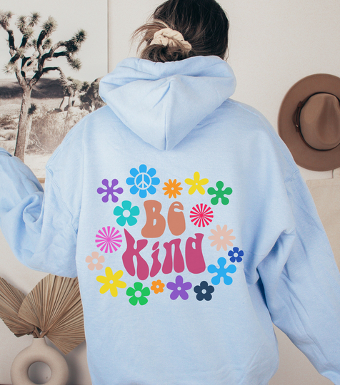 Be Kind Unisex Heavy Blend Hooded Sweatshirt, Hippy Hoodie
