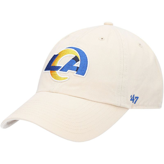 Men's '47 Bone Los Angeles Rams Secondary Clean Up Adjustable Hat, Beige