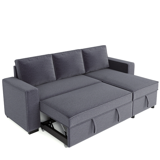 Clihome Sofa bed Modern Gray Polyester/Blend Sectional | GTCH-2AEA096