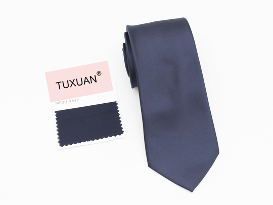 Tuxuan Navy Wedding Tie, Men's Ties, Vintage Navy Bow Dress Pocket Square