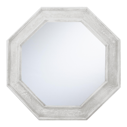 Octagonal Graywash Wood Wall Mirror by World Market
