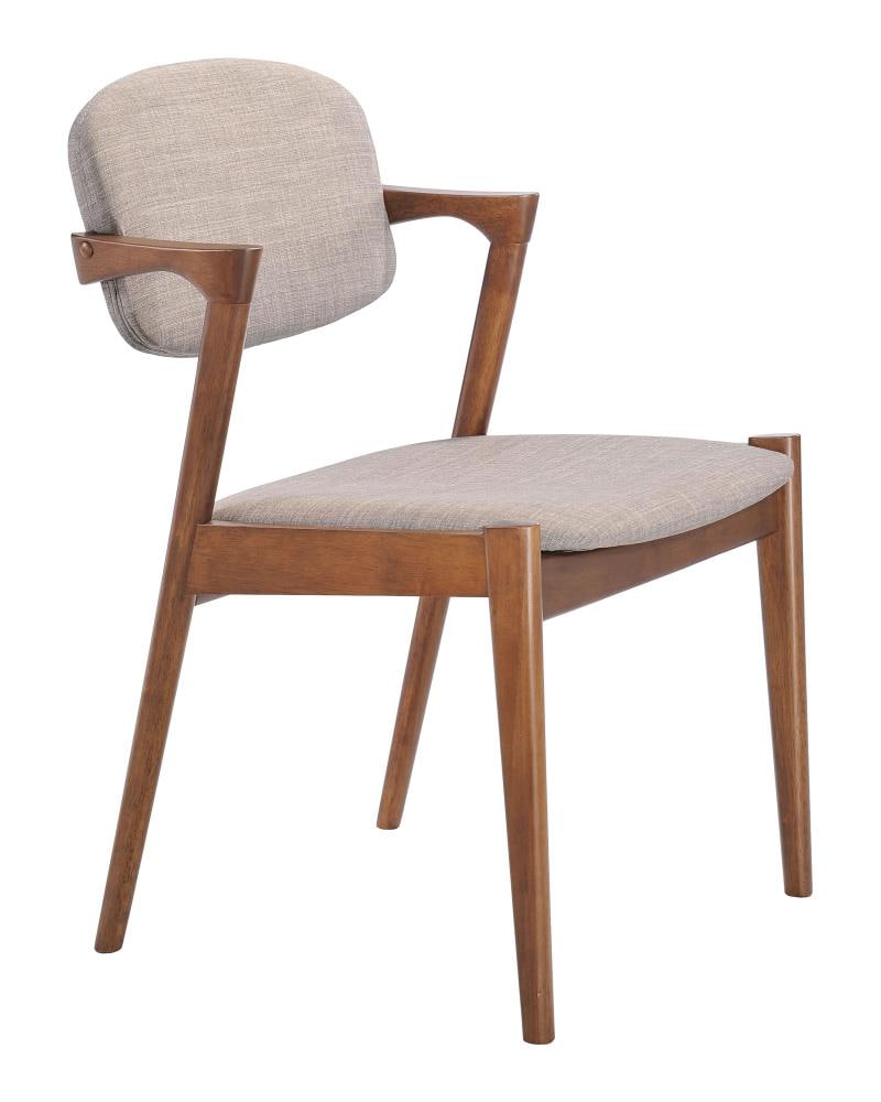 Zuo Modern Set of 2 Brickell Contemporary/Modern Polyester/Polyester Blend Upholstered Dining Side Chair (Wood Frame) in Gray | 100113