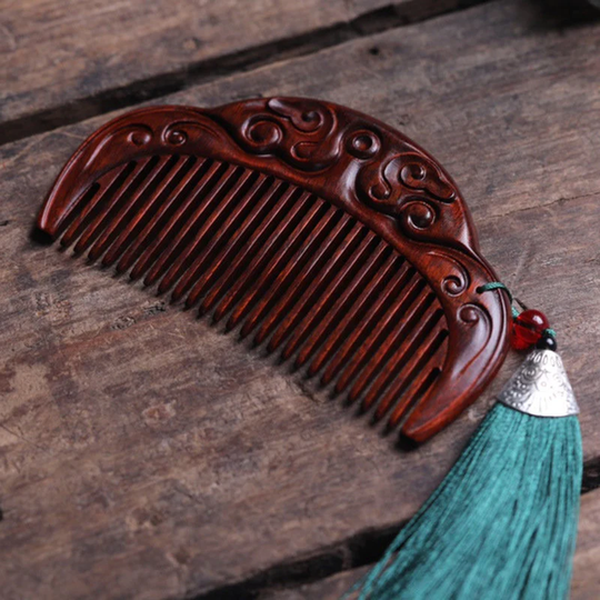 Nice Cloud Pattern Wood Comb Fine Rosewood Hair Accessories