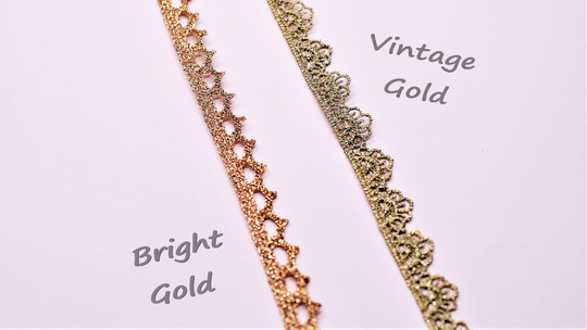 Dainty Narrow Gold Lace Trim Approx 1/2", Glitter Lace, Glitz Sparkle Doll Scrapbooking, Arts N Crafts
