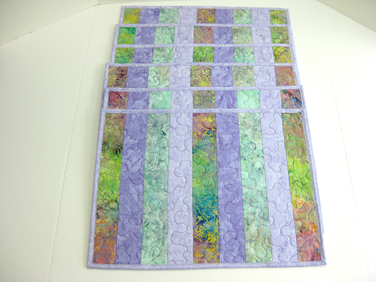 Quilted Place Mats, Kitchen Placemats, Set Of 6