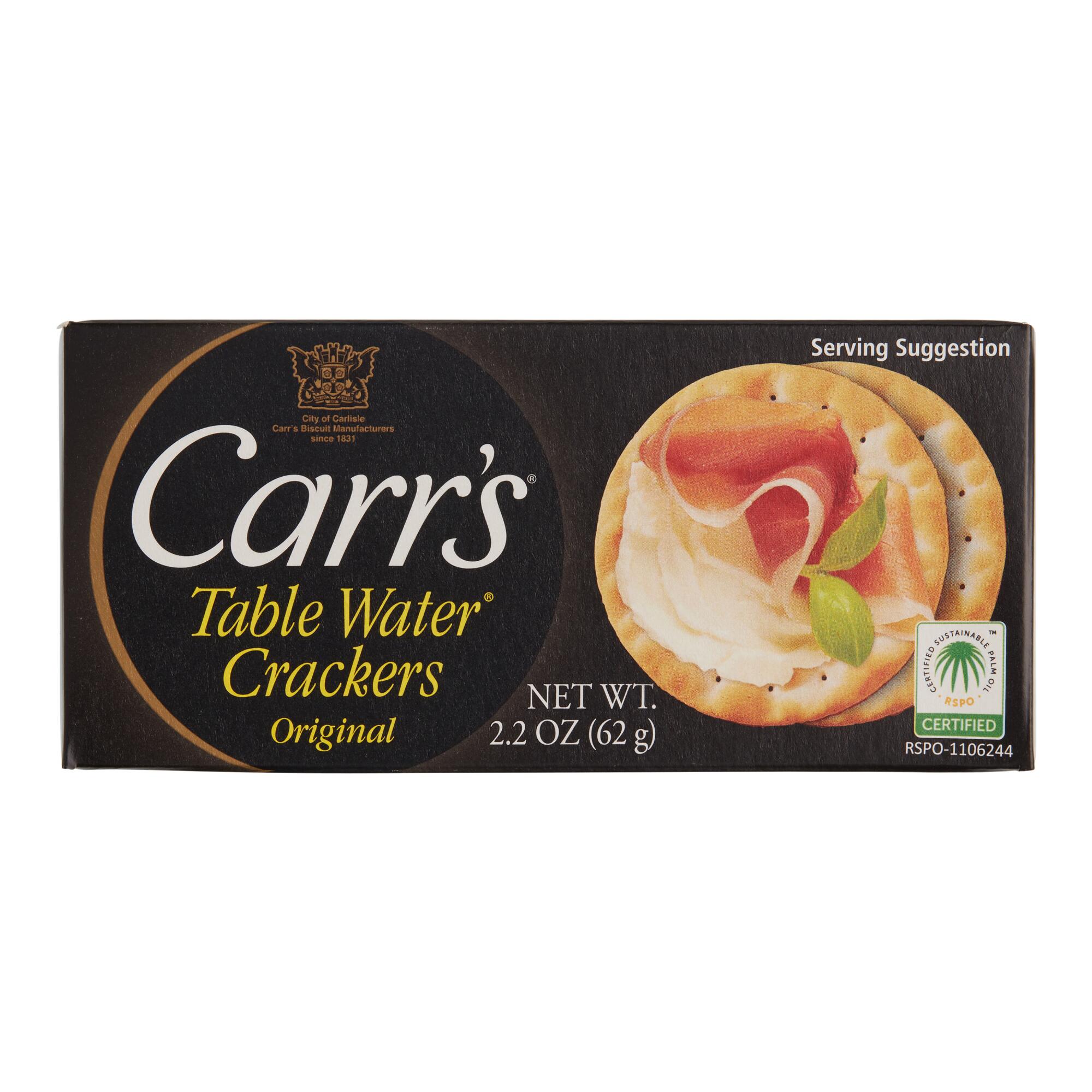 Carr's Table Water Crackers Snack Size Set Of 24 by World Market