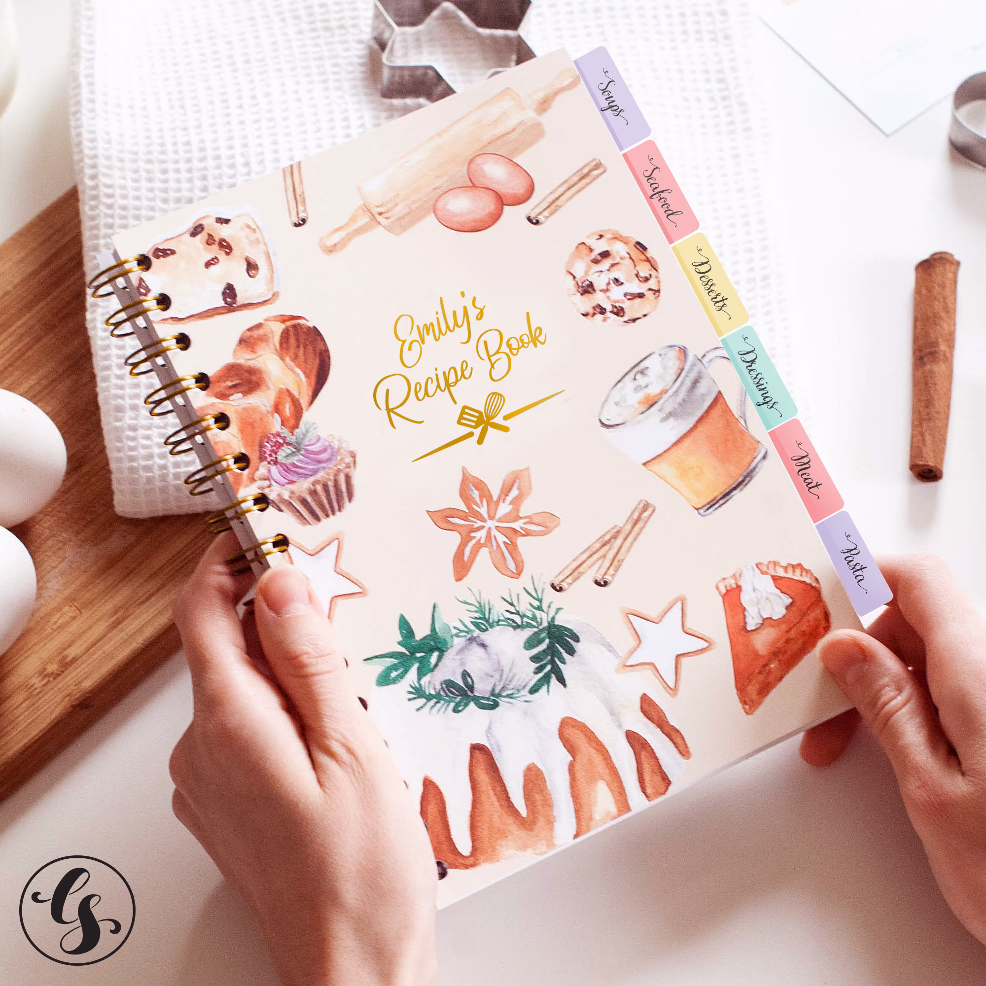 Personalize Cookbook Gift For Mom Recipe Book Blank Birthday Gift Mothers Day Idea