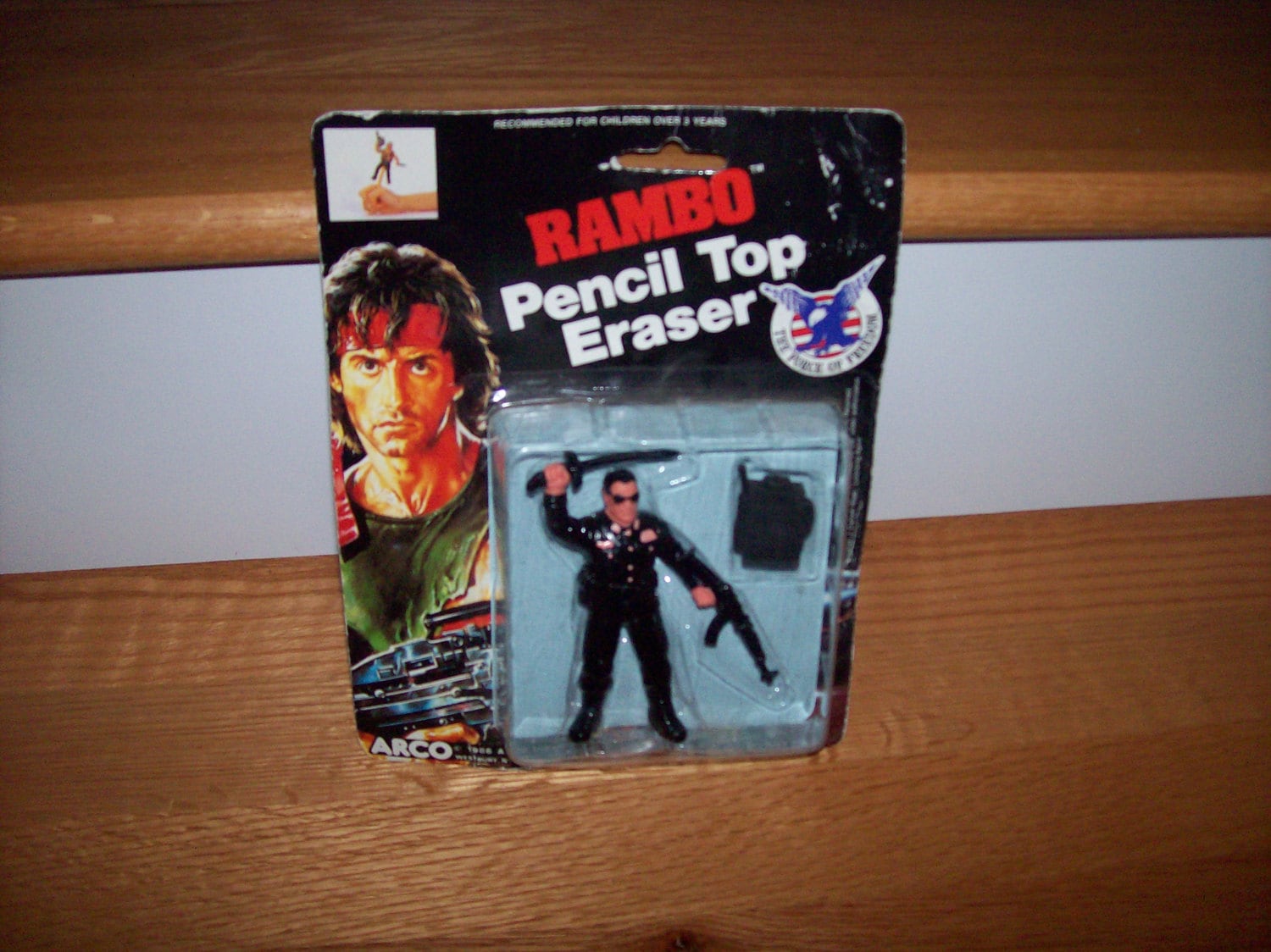 Rambo Vintage Arco 1986 Pencil Top Eraser General Warhawk Doll Force Of Freedom Action Figure Toy Stallone