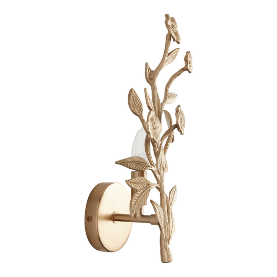 Gold Floral Jane Wall Sconce: Metallic by World Market