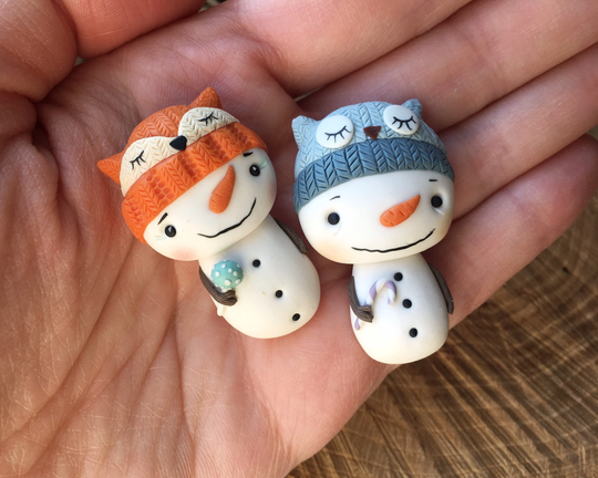Snowman Brooch, Christmas Jewelry, Baby Gift, Cute Children Pin
