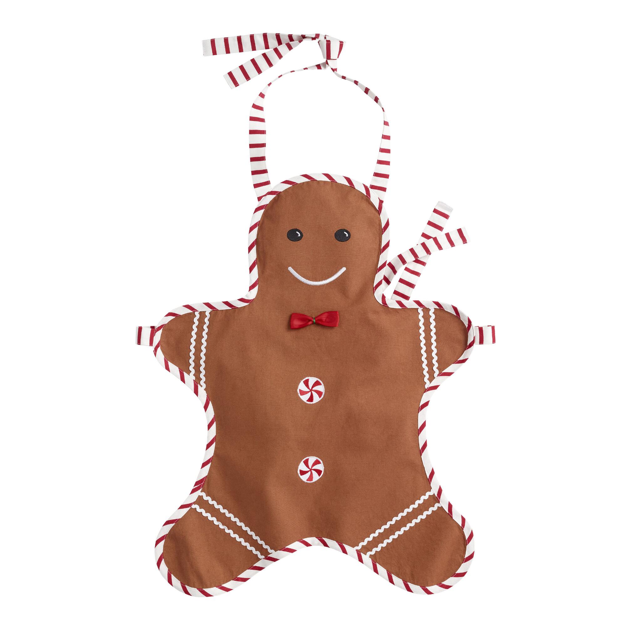 Kids Gingerbread Cookie Apron: Brown - Cotton by World Market