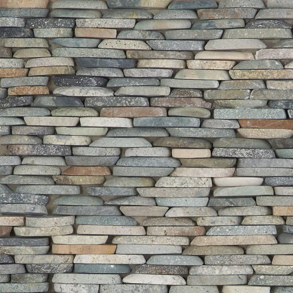 Lowe's Landscape Dark Blend 3-in x 6-in Natural Pebble Wall Tile Sample | EXT3RD105002