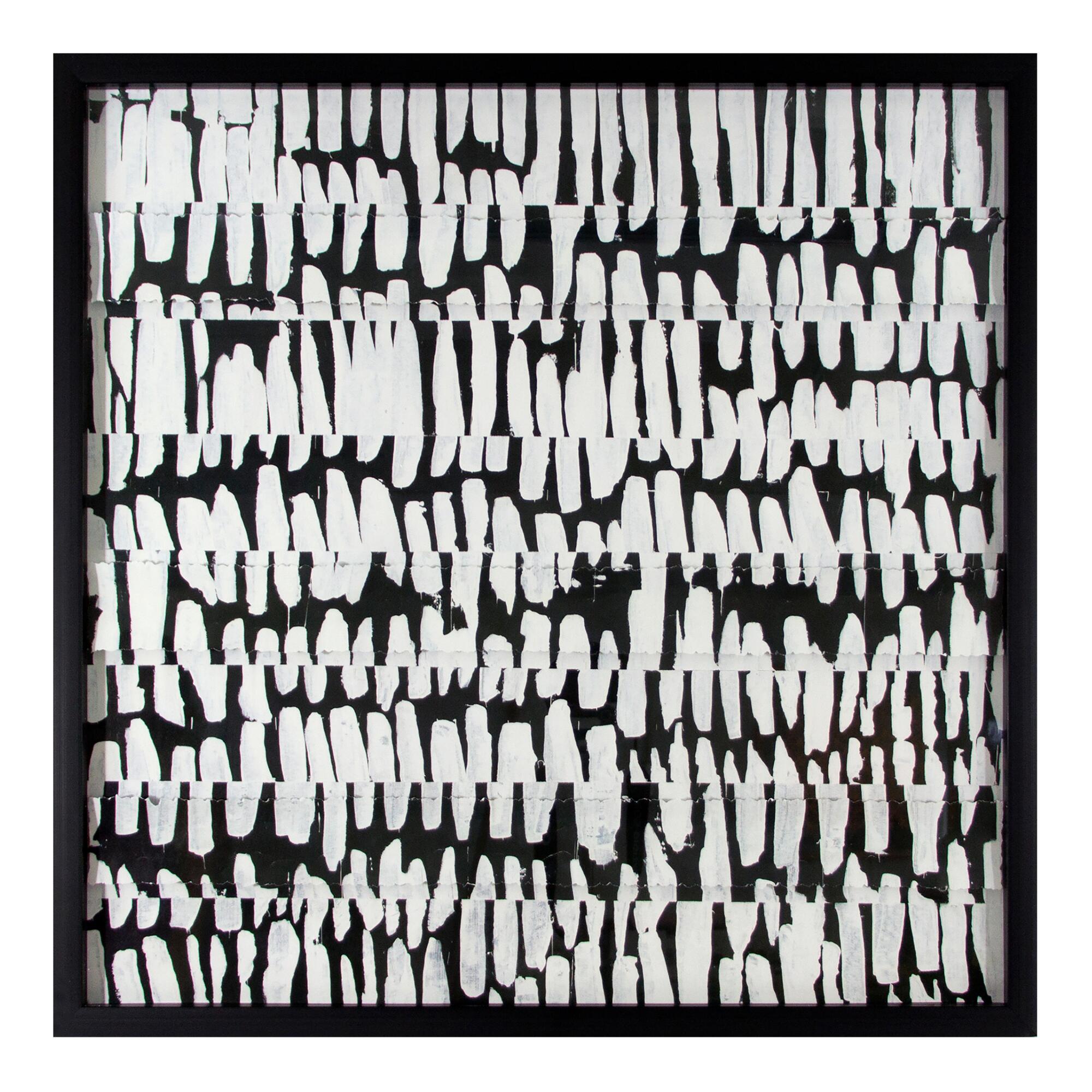 Black And White Deckled Paper Framed Wall Art: Multi by World Market
