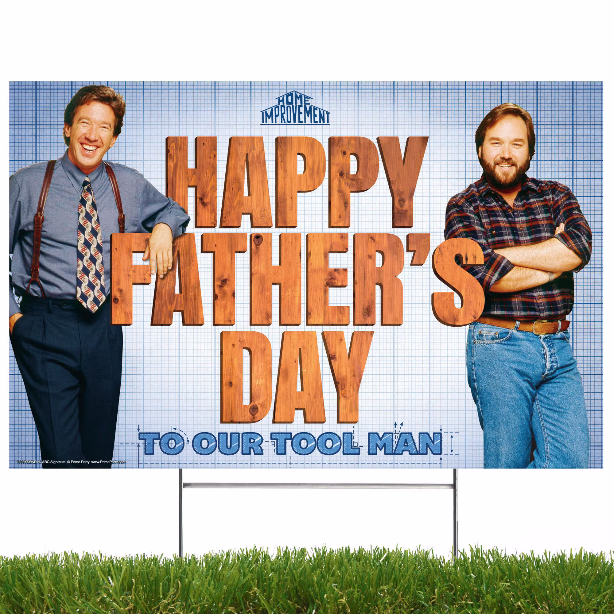 Home Improvement Father's Day Yard Sign, Lawn & Garden Banner Gift For Dad, Tv Show, Memorabilia, Tool Man, Man Cave, Tim Allen, Time