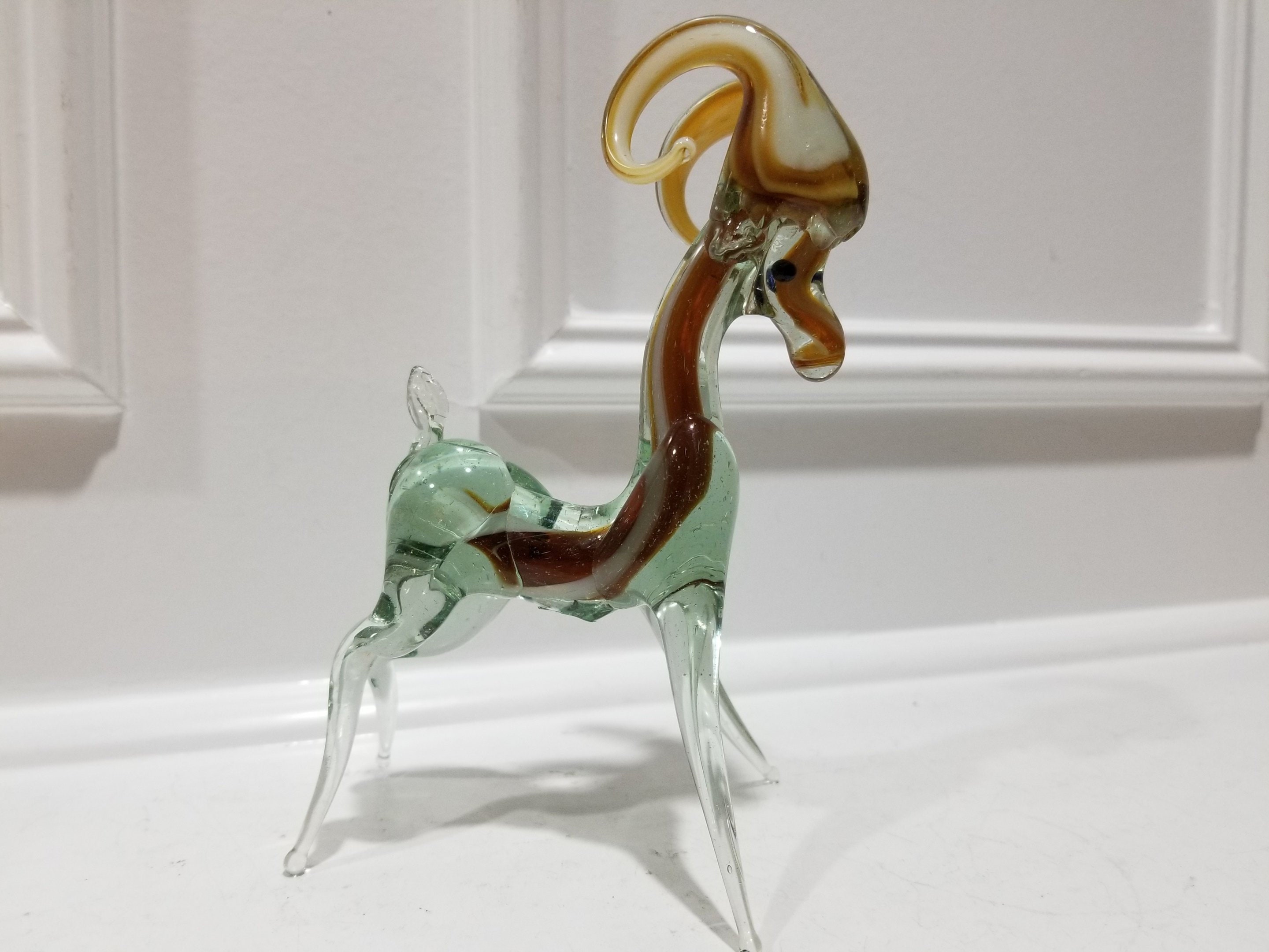 Murano Venetian Art Glass Ram Figurine - Italy