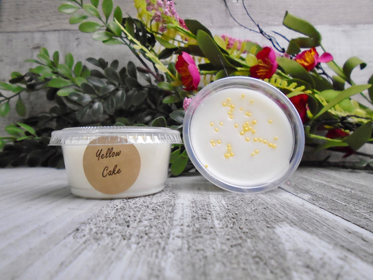 Yellow Cake, Soy Blend Wax Melt, 2 Oz Shot Cup, Melt Strong Scented Tart, Sample