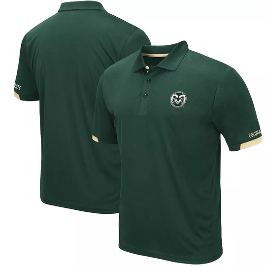 Men's Colosseum Green Colorado State Rams Logo Santry Polo, Size: Large, CST Green