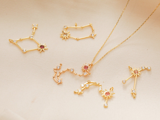 Constellation Star Necklace Celestial Personalized Best Friend Gift For Her Mom Kids Zodiac Jewelry