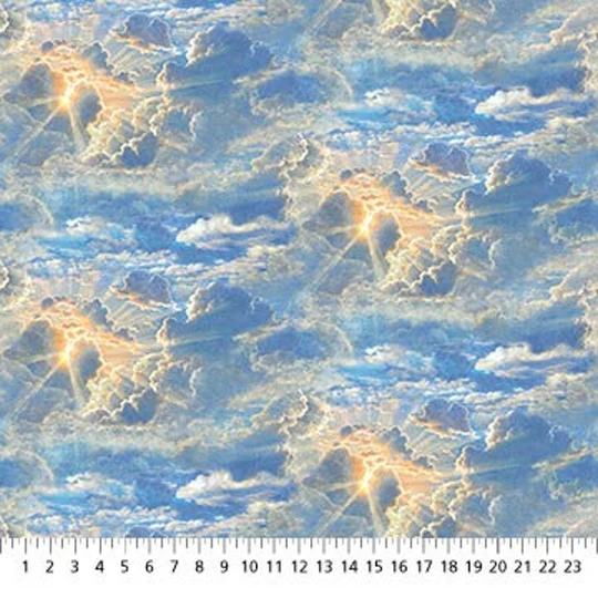 Cloudy Sky Blender Fabric/Stars & Stripes 10 Stonehenge Anniversary Special Edition By Northcott Yardage & Fat Quarters Available