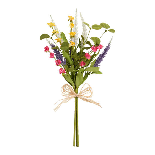 Bright Faux Spring Flower Bunch: Multi - Plastic by World Market