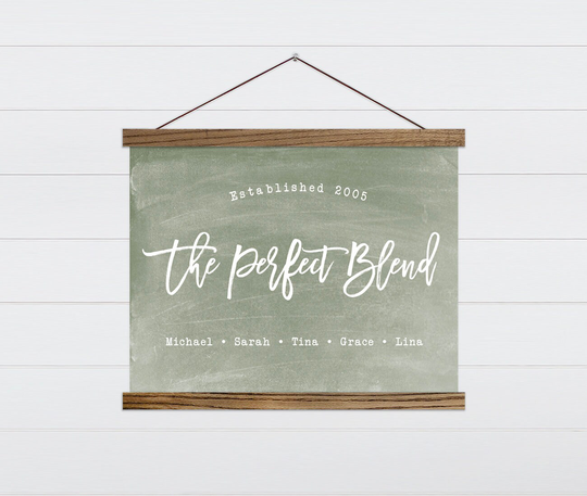 The Perfect Blend Custom Sign - Name Wall Art Farmhouse Hanging