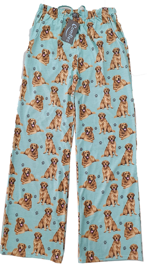 Golden Retriever Unisex Cotton Blend Pajama Bottoms - Super Soft & Comfortable Perfect For Gifts
