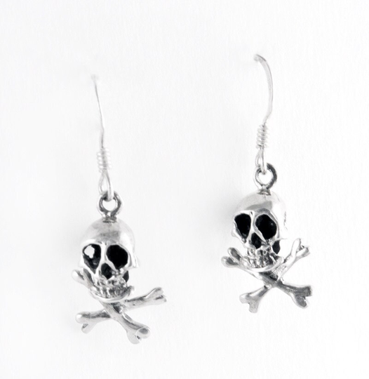 Punk Skull Sterling Silver Earrings