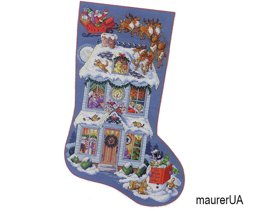 Christmas Stocking Twas The Night Before Stocking Kooler Design Studio Family Stockings Custom Cross Stitch