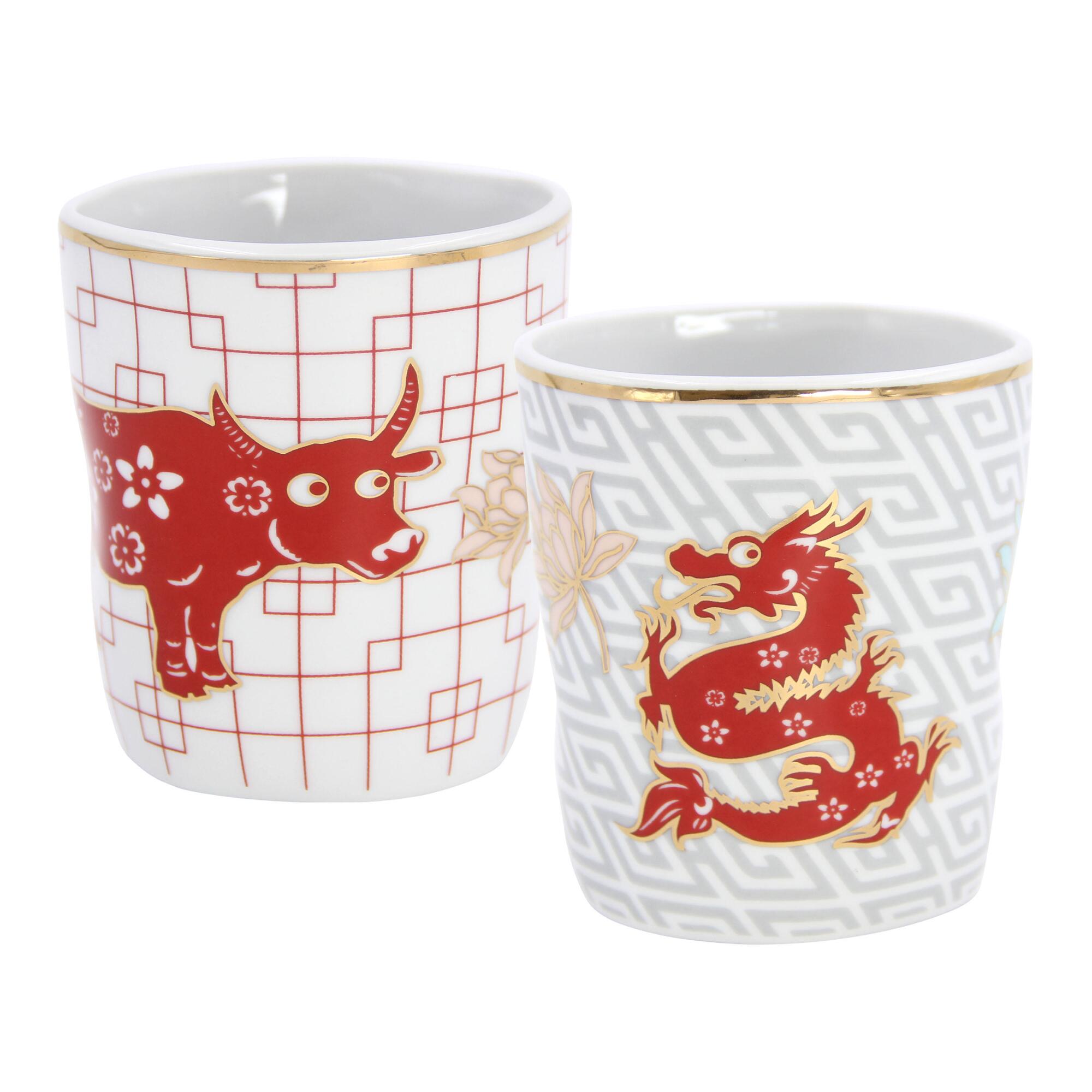 Lunar New Year Chinese Zodiac Teacup - Porcelain by World Market