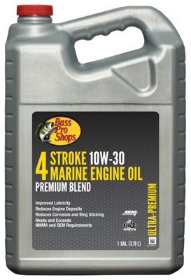 Bass Pro Shops 4-Stroke 10W-30 Premium Blend Marine Engine Oil - 1 Gallon