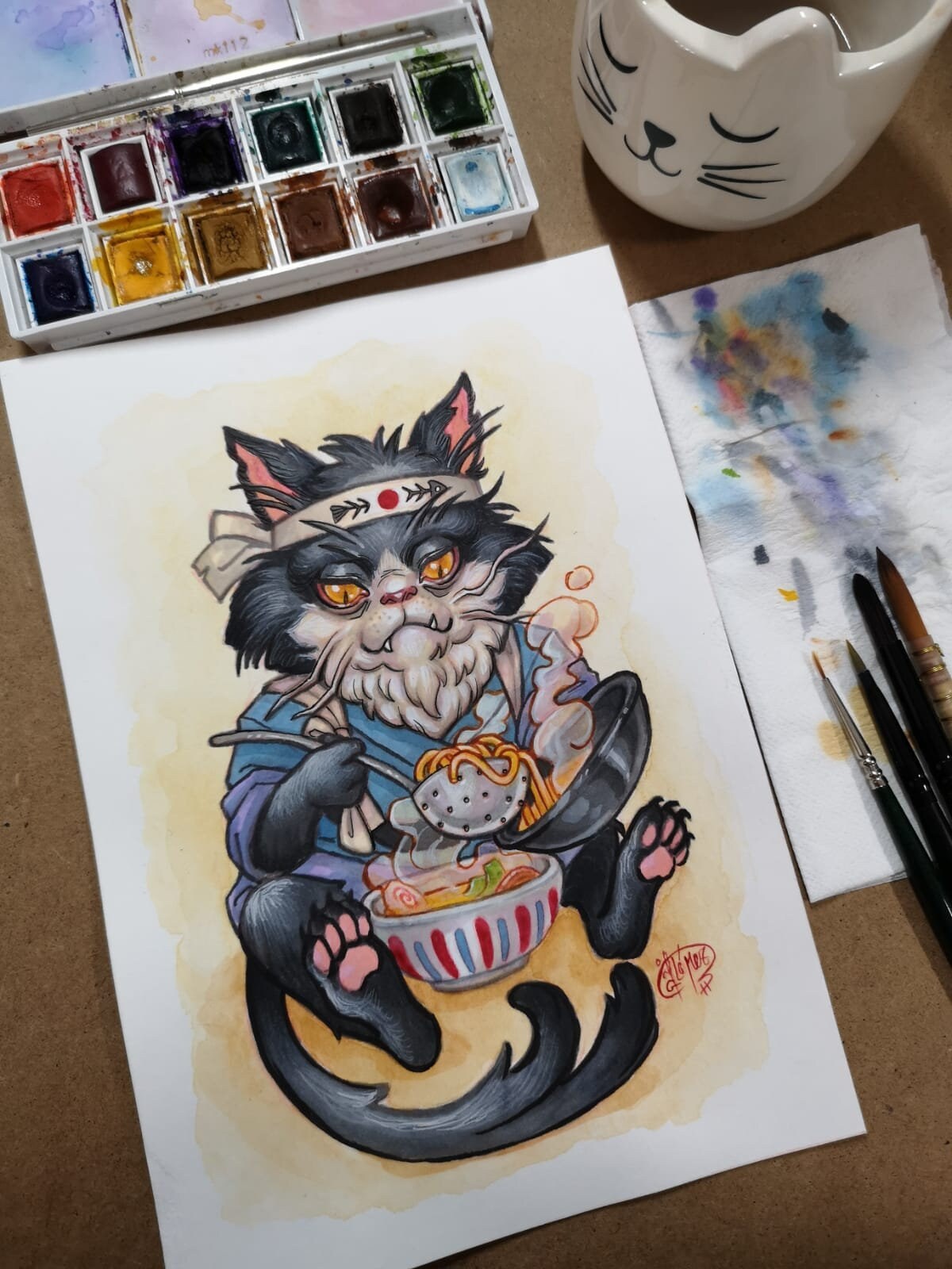 Ramen Chef Nekomata | J.giner Illustration