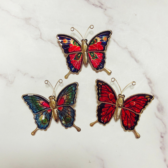 Vintage 90's Vintage Butterfly Pin 3Pcs Of Set