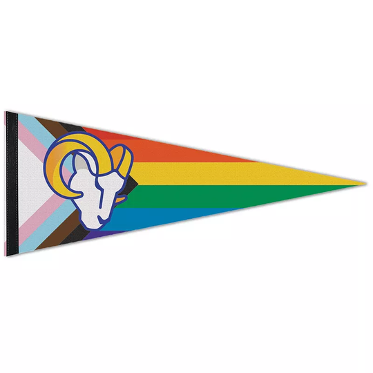 WinCraft Los Angeles Rams 12'' x 30'' Pride Premium Pennant, Multicolor